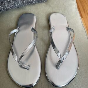 Silver Women's Flip Flops
